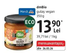 DM dmBio gulaș vegan Ofertă