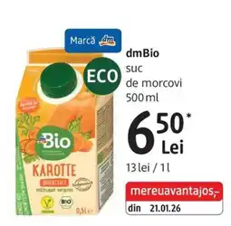 DM dmBio suc de morcov Ofertă