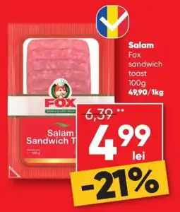 PROFI Fox salam sandwich toast Ofertă
