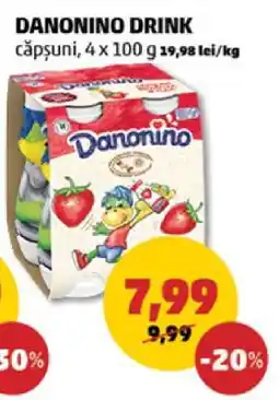 Penny DANONINO DRINK căpșuni, 4 x 100 g Ofertă