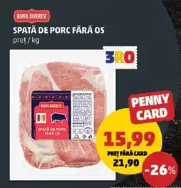 Penny Spată de porc fără os Ofertă