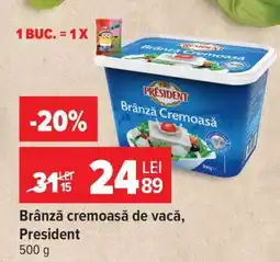 Carrefour Brânză cremoasă de vacă Président Ofertă