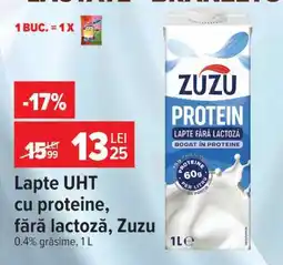 Carrefour Lapte UHT cu proteine, fără lactoză, Zuzu Ofertă