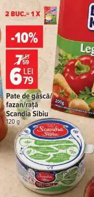 Carrefour Pate de gâscă/fazan/rață Scandia Sibiu 120 g Ofertă