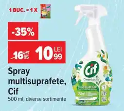 Carrefour Spray multisuprafețe, Cif Ofertă