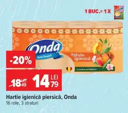 Carrefour Hartie igienică piersică, Onda Ofertă