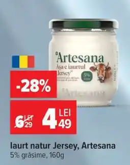 Carrefour Iaurt natur Jersey, Artesana Ofertă