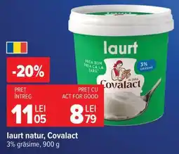 Carrefour Iaurt natur Covalact Ofertă