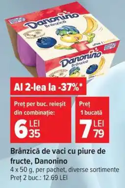 Carrefour Brânzică de vaci cu piure de fructe Danonino Ofertă