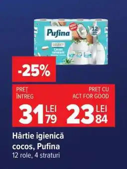 Carrefour Hârtie igienică cocos, Pufina Ofertă