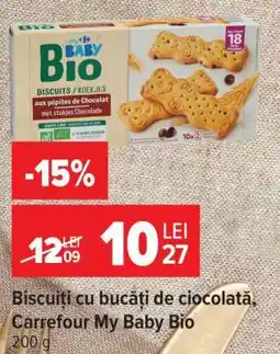 Carrefour Biscuiți cu bucăți de ciocolată, Carrefour My Baby Bio Ofertă