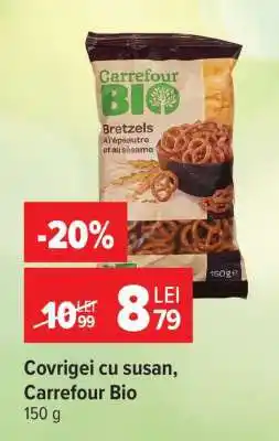 Carrefour Covrigei cu susan Carrefour Bio Ofertă