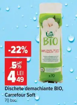 Carrefour Dischete demachiante Bio, Carrefour Soft Ofertă