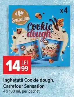 Carrefour Înghețată cookie dough, Carrefour Sensation Ofertă