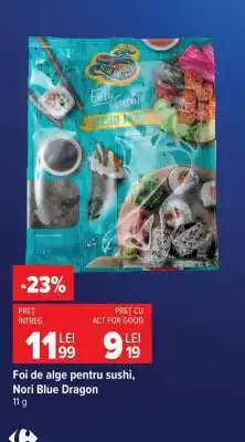 Carrefour Foi de alge pentru sushi nori Blue Dragon Ofertă