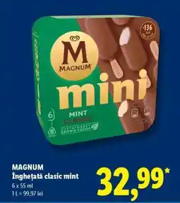 Lidl MAGNUM Înghețată clasic mint Ofertă