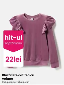 Pepco Bluză fete catifea cu volane Ofertă