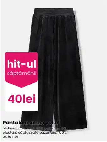Pantaloni femei velur