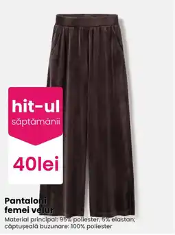 Pepco Pantaloni femei velur Ofertă