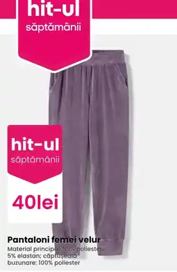 Pepco Pantaloni femei velur Ofertă