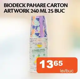Unicarm Biodeck pahare carton artwork Ofertă