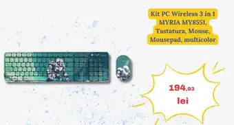 Kit pc wireless 3 in 1 myria my8551
