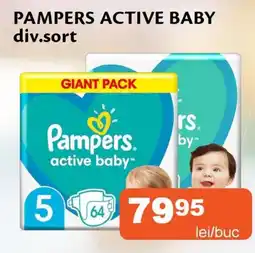 Unicarm Pampers active baby Ofertă