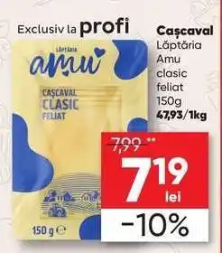 PROFI Cașcaval Lăptăria Amu clasic feliat 150g Ofertă