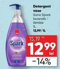 PROFI Detergent vase Sano Spark lavandă/lămâie 1L Ofertă