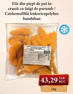CBA Csirkemellfile kukoricapelyhes bundaban Ofertă