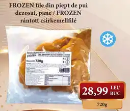 CBA Frozen file din piept de pui dezosat, pane Ofertă