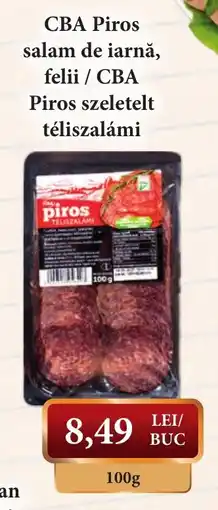 CBA Cba piros salam de iarna, felii Ofertă
