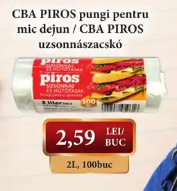 CBA Cba piros pungi pentru mic dejun Ofertă