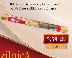 CBA Cba piros hartie de copt cu silicon Ofertă