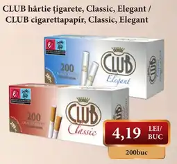 CBA Club hârtie țigarete classic elegant Ofertă