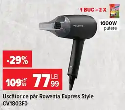 Carrefour Rowenta uscător de păr Express Style CV1803F0 Ofertă