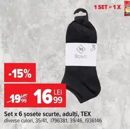 Carrefour Tex șosete scurte adulti Ofertă