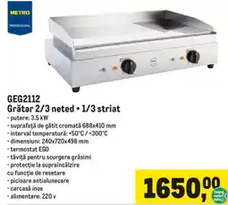 Metro Metro professional grătar 2/3 neted + 1/3 striat Ofertă