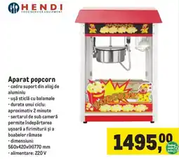 Metro Hendi aparat popcorn Ofertă