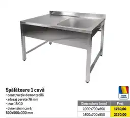 Metro Spălătoare 1 cuvă Ofertă