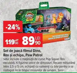 Carrefour Paw Patrol set de joacă filmul Dino, Rex și echipa Ofertă