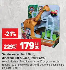Carrefour Paw Patrol set de joacă filmul Dino, dinozaur Lift & Race Ofertă