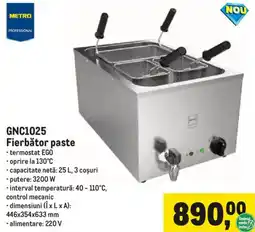 Metro Metro professional fierbător paste gnc1025 Ofertă