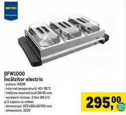 Metro Metro professional încălzitor electric gfw1000 Ofertă