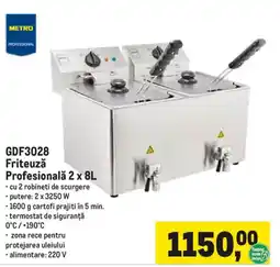 Metro Metro Professional Friteuză Profesională 2 x 8L Ofertă