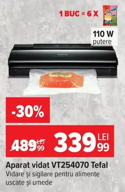 Carrefour Aparat vidat VT254070 Tefal Ofertă