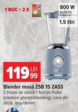 Carrefour Zass blender masă zsb 15 Ofertă