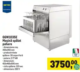 Metro Metro professional mașină spălat pahare ggw1035e Ofertă