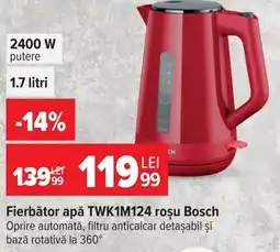 Carrefour Bosch fierbător apă TWK1M124 roșu Ofertă