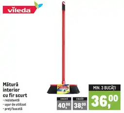 Metro Vileda mătură interior cu fir scurt Ofertă
